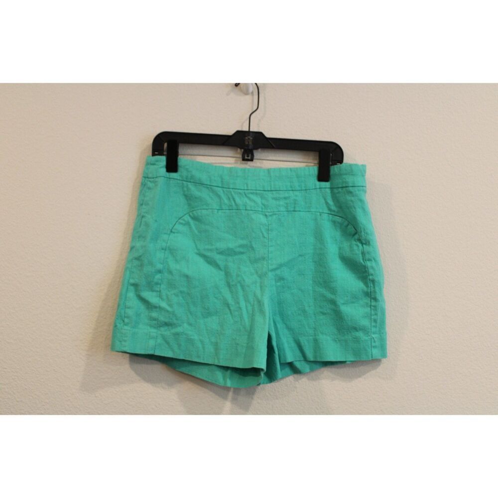 Anthropologie teal size 14 shorts  with front hidden pockets side zipper